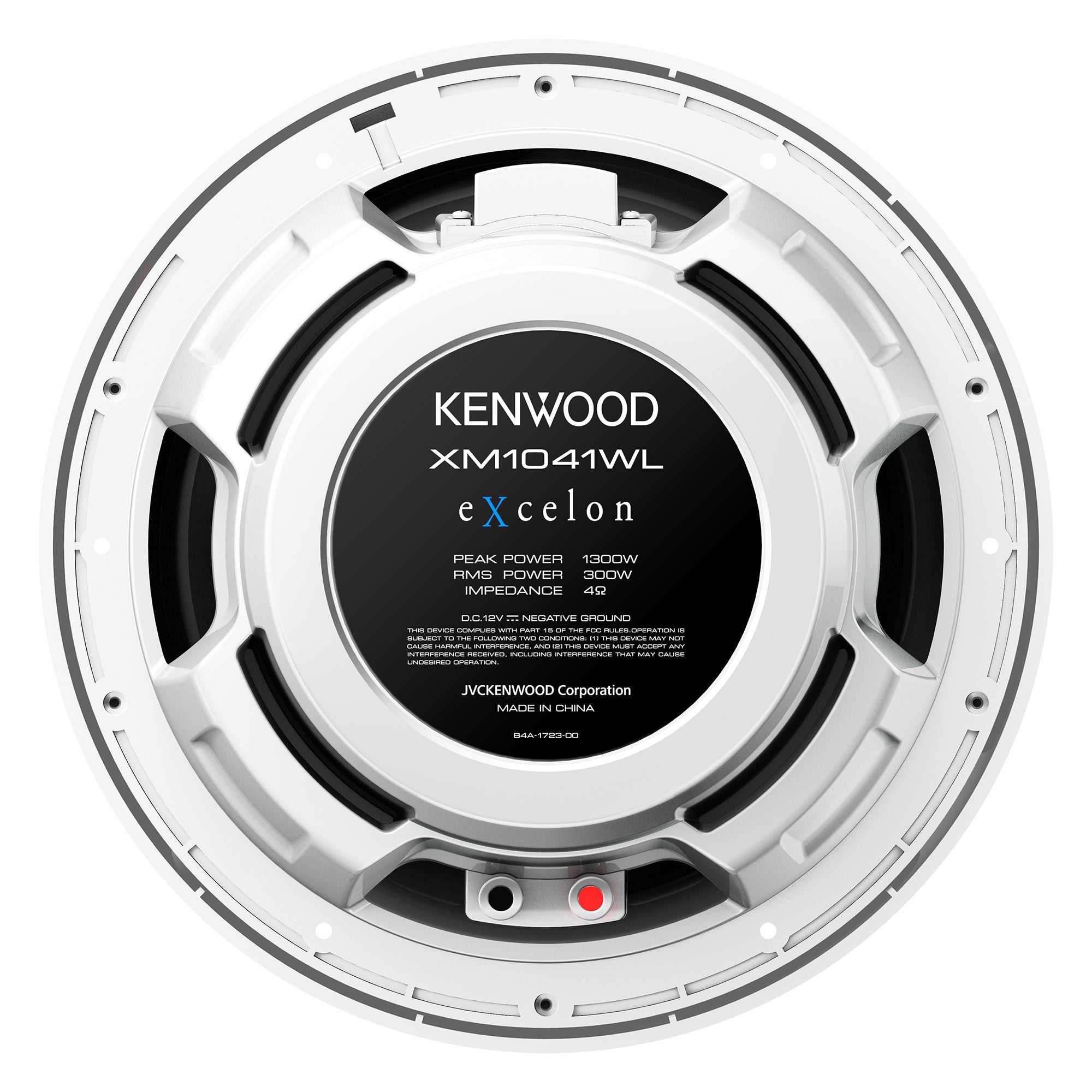 Kenwood XM1041WL, eXcelon 10" Single 4 Ohm Marine / Motorsports Subwoofer, White