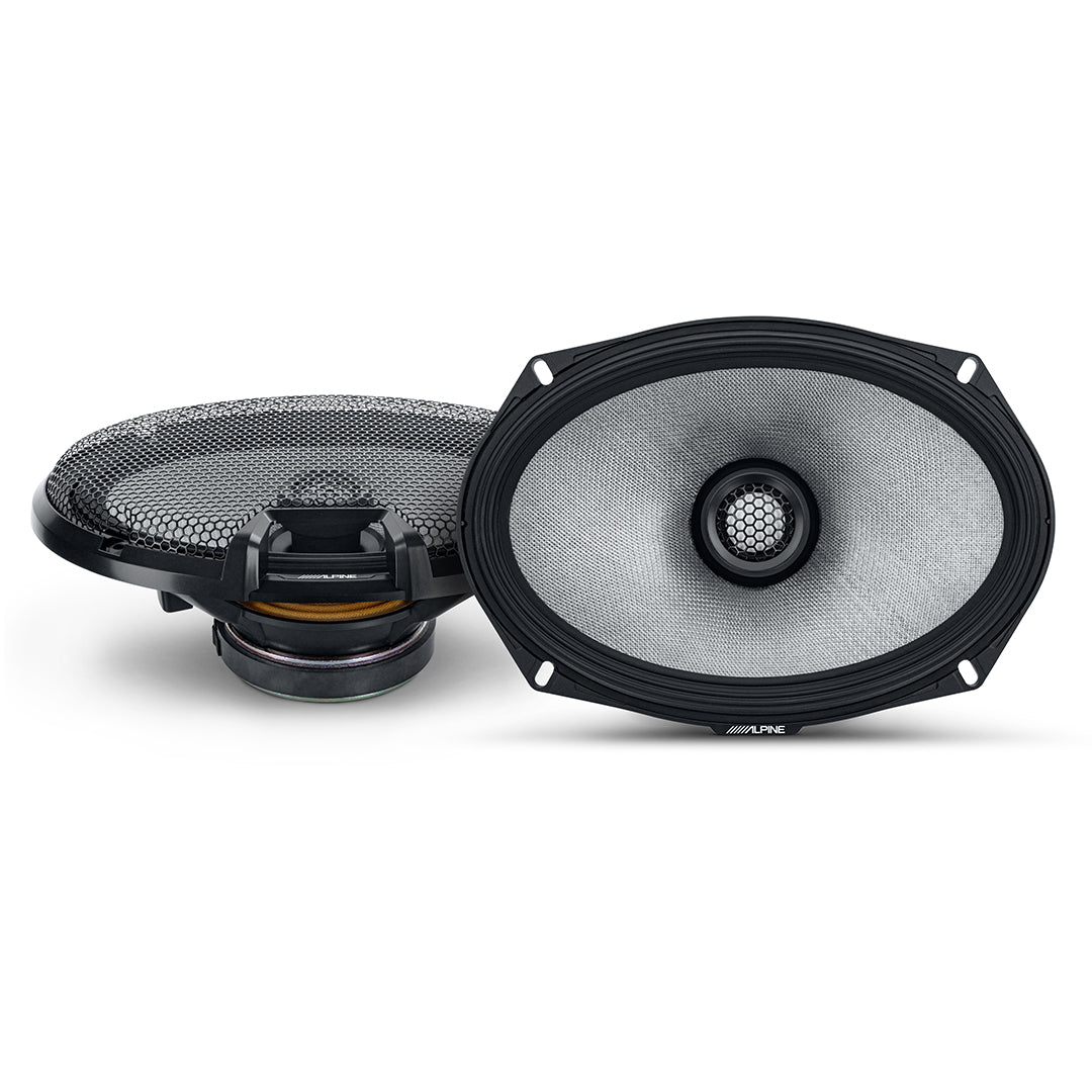 Alpine R2-S69, R Series 6x9" 2-Way Hi-Res Coaxial Speakers - 300W