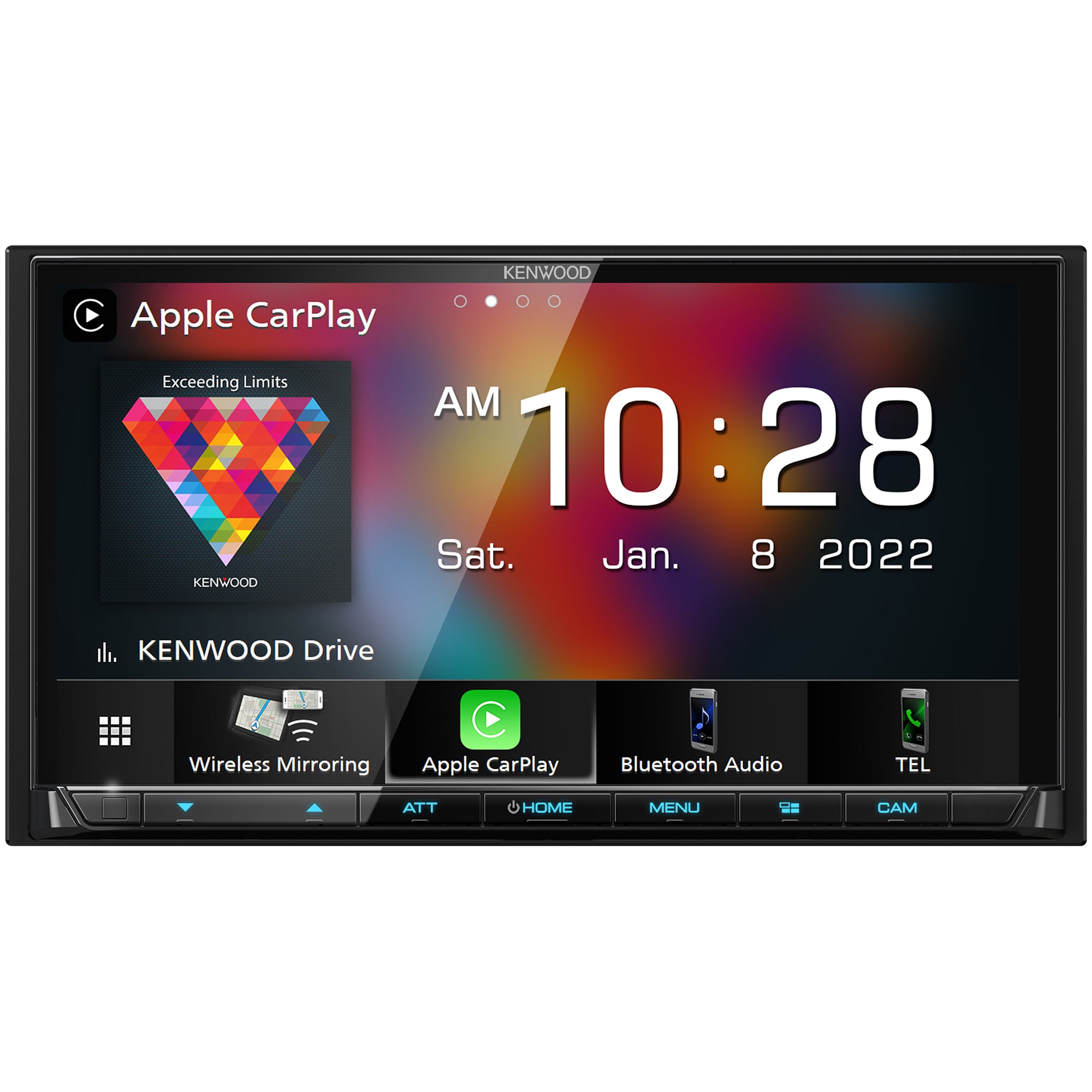 Kenwood DMX9708S, 6.95" Double Din Digital Media Receiver w/ CarPlay & Android Auto