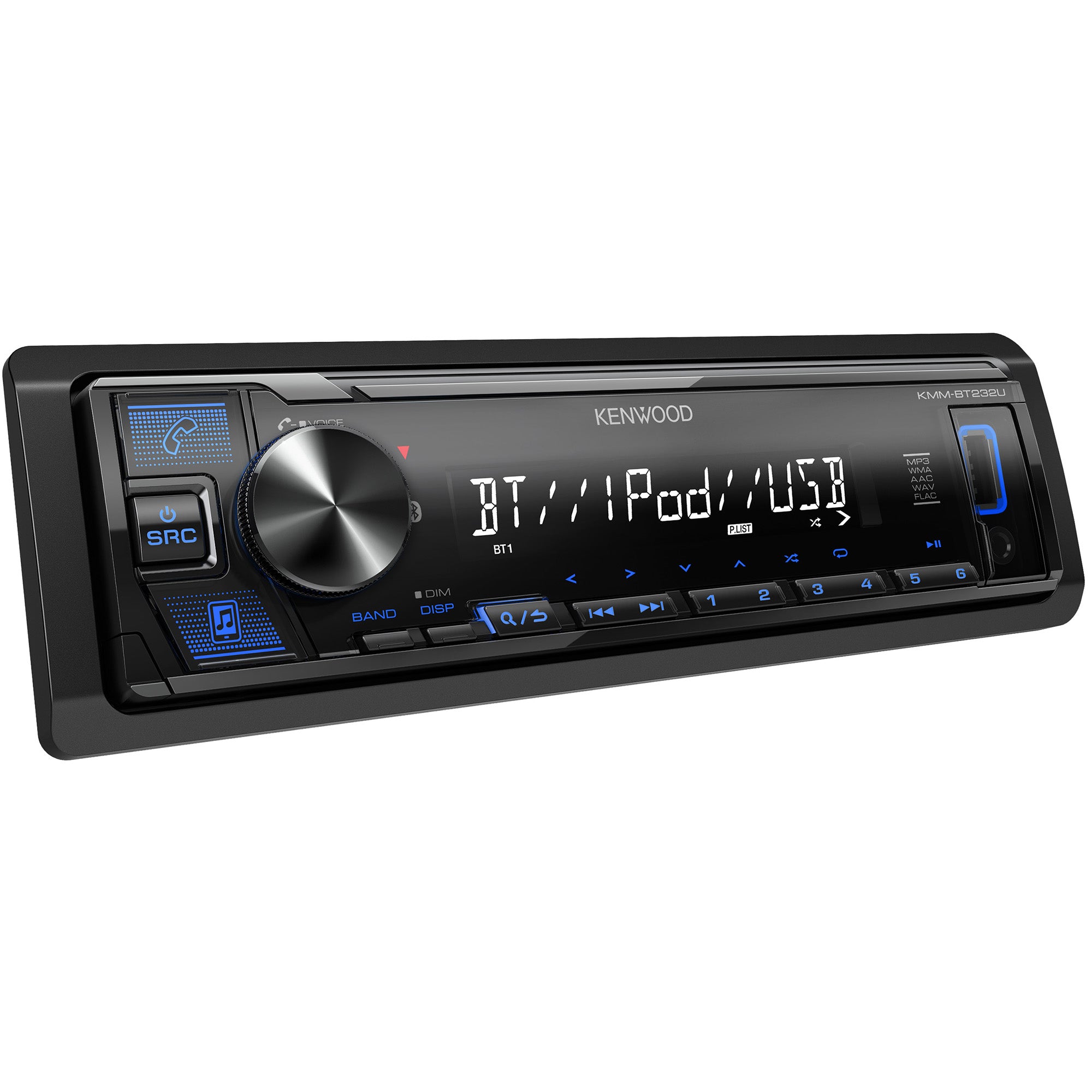 Kenwood KMM-BT232U, Bluetooth Digital Media Receiver w/ Front USB & Aux Input