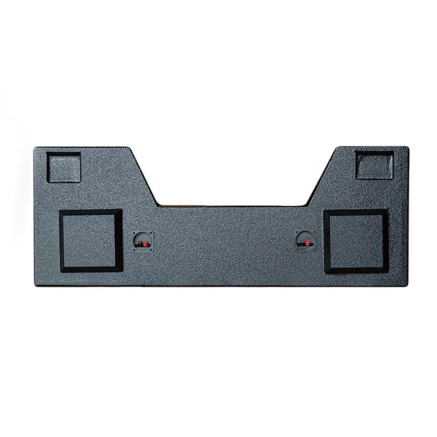 SoundBox Ram Crew Cab 2019-UP Dual 10" Downfire Subwoofer Enclosure, BedLiner Finish