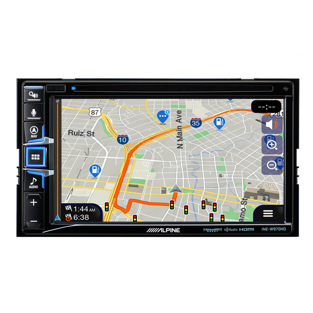 Alpine INE-W970HD, 6.5" Double Din Navigation CD/DVD Receiver w/CarPlay and Android Auto