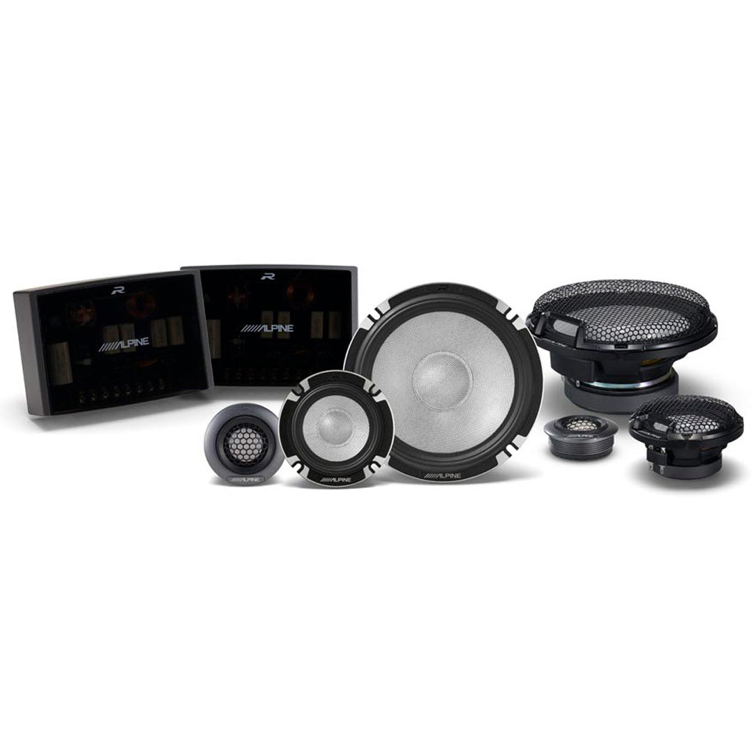 Alpine R2-S653, R Series 6.5" Pro 3-Way Hi-Res Component Speakers - 300W
