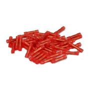 Scosche BCNR-100, Butt Connector, Nylon (Transparent, Seamless), Red, 22-18GA (100PCS)