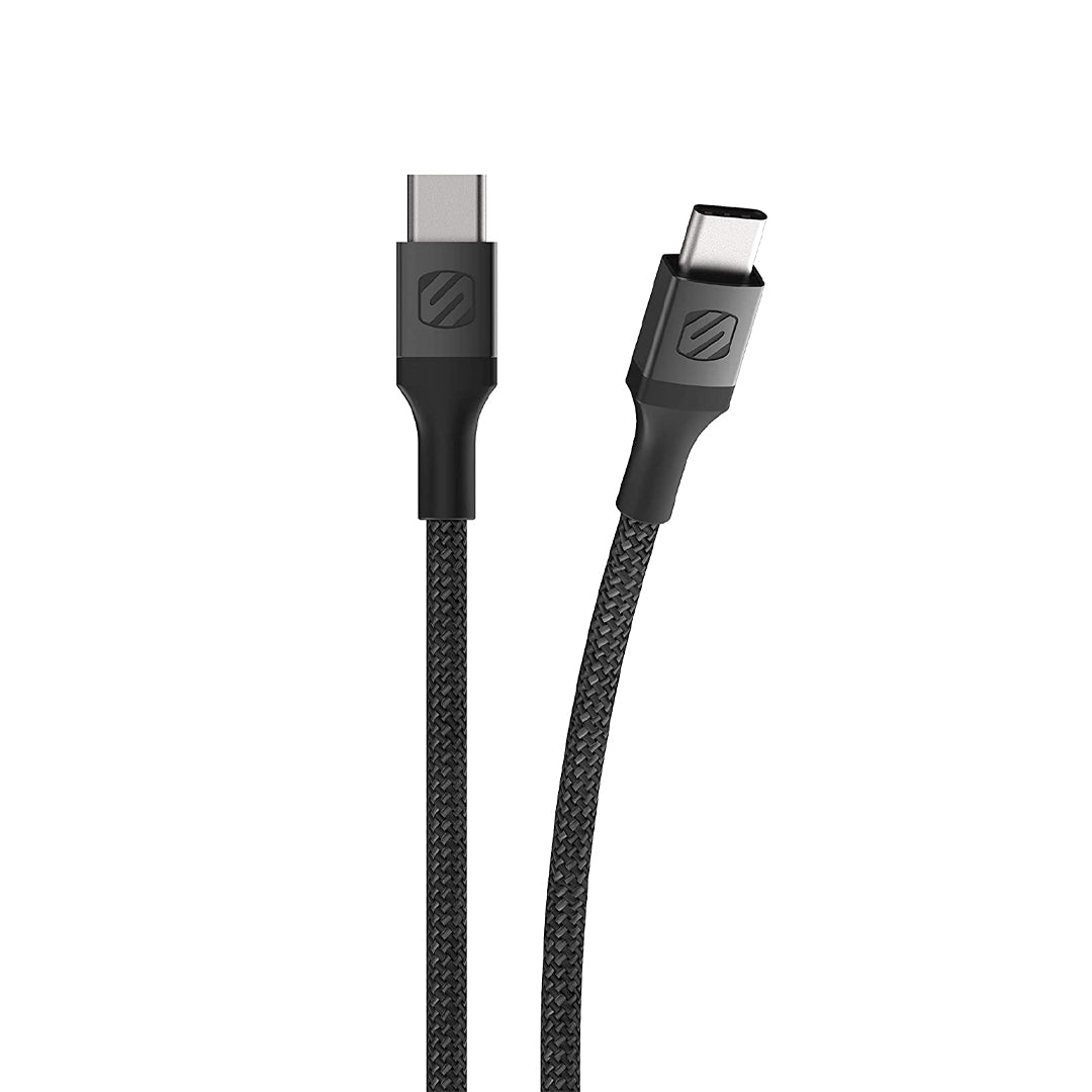 Scosche CCB4SG-SP, USB C to C Braided 4 Foot (Space Grey)