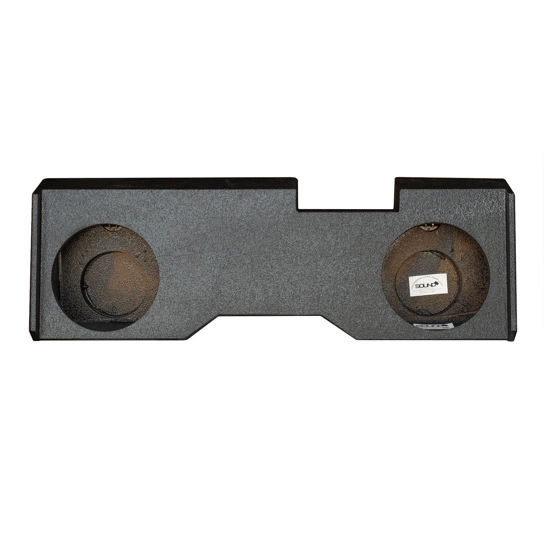 SoundBox Chevy Silverado/ GMC Sierra Crew Cab 2014-2018 Dual 12" Downfire Subwoofer Enclosure, BedLiner Finish