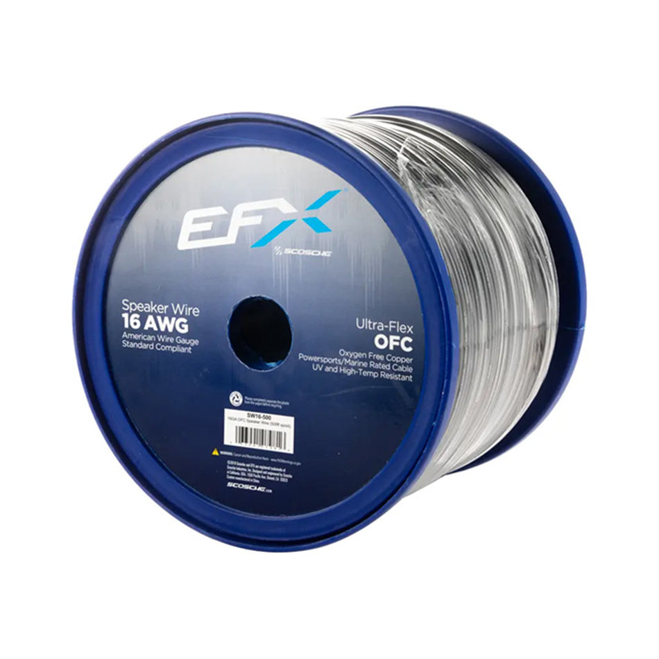 EFX by Scosche SW16-500, 16GA OFC Speaker Wire (500ft spool)