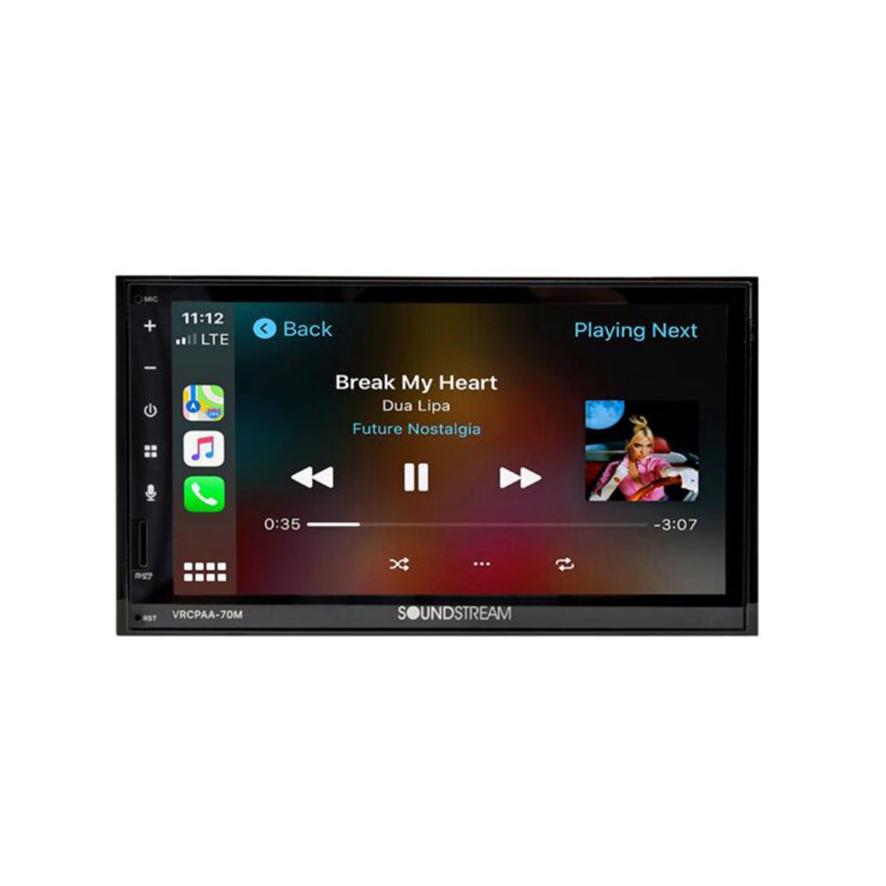 Soundstream VRCPAA-70M, 7" Mechless Multimedia Receiver w/ CarPlay and Android Auto
