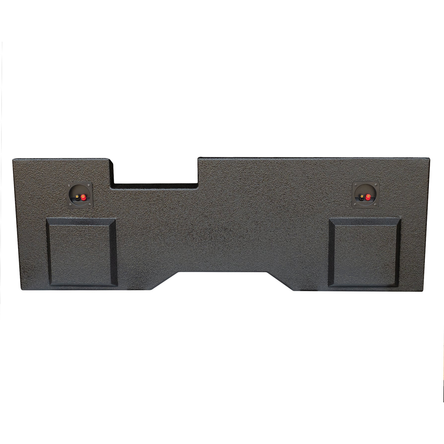 SoundBox Chevy Silverado/ GMC Sierra Crew Cab 2014-2018 Dual 12" Downfire Subwoofer Enclosure, BedLiner Finish