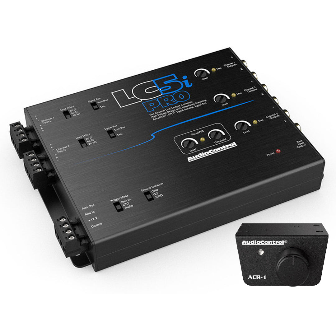 AudioControl LC5i Pro, 5 CH Line Out Converter w/ AccuBass & ACR-1 Dash Remote
