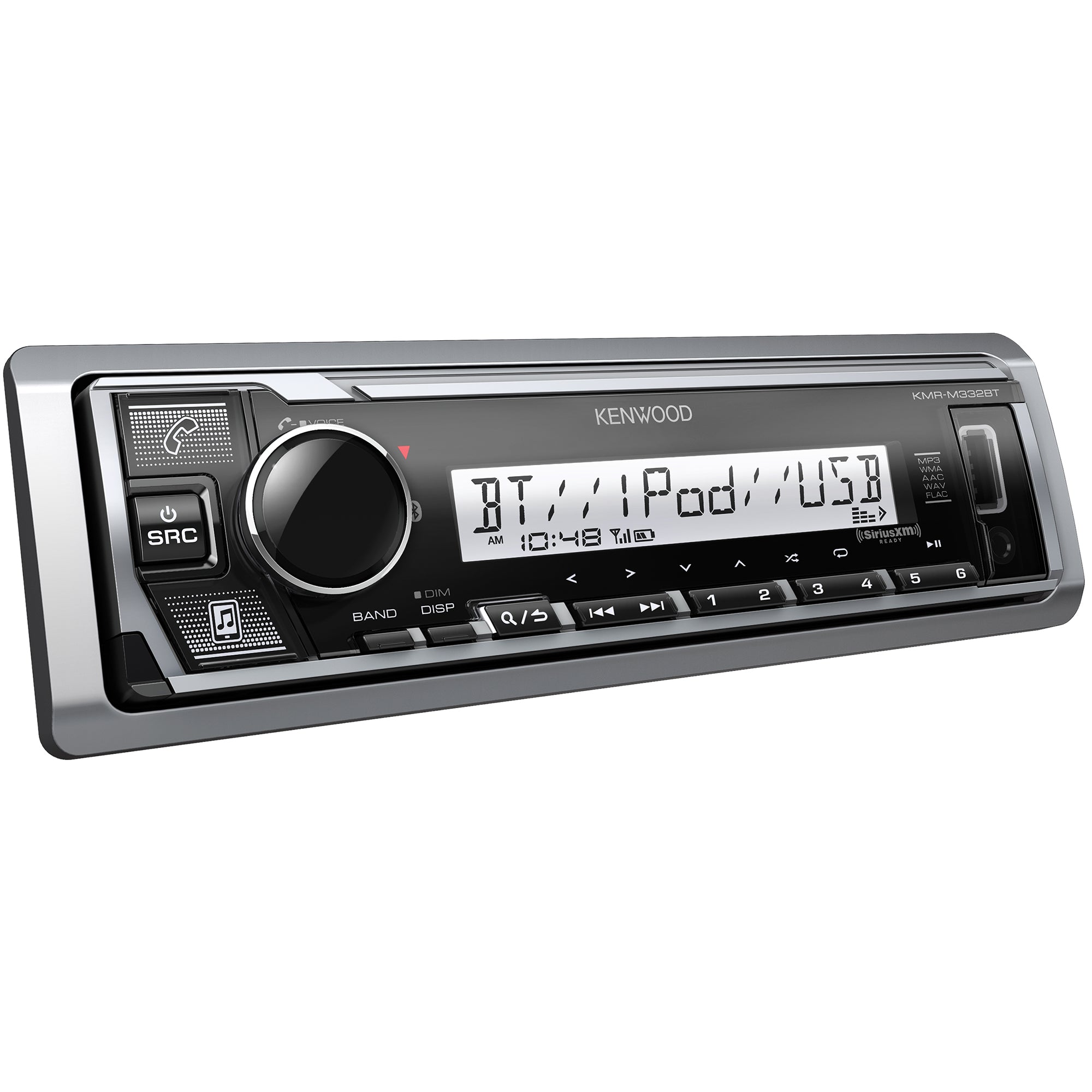 Kenwood KMR-M332BT, Marine Bluetooth CD Receiver w/ Front USB & Aux Input
