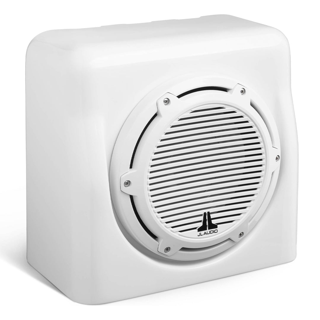 JL Audio M6-10FES-Gw-C-GwGw-4, M6 Series 10" 4 Ohm Loaded Marine Subwoofer Enclosure, Gloss White