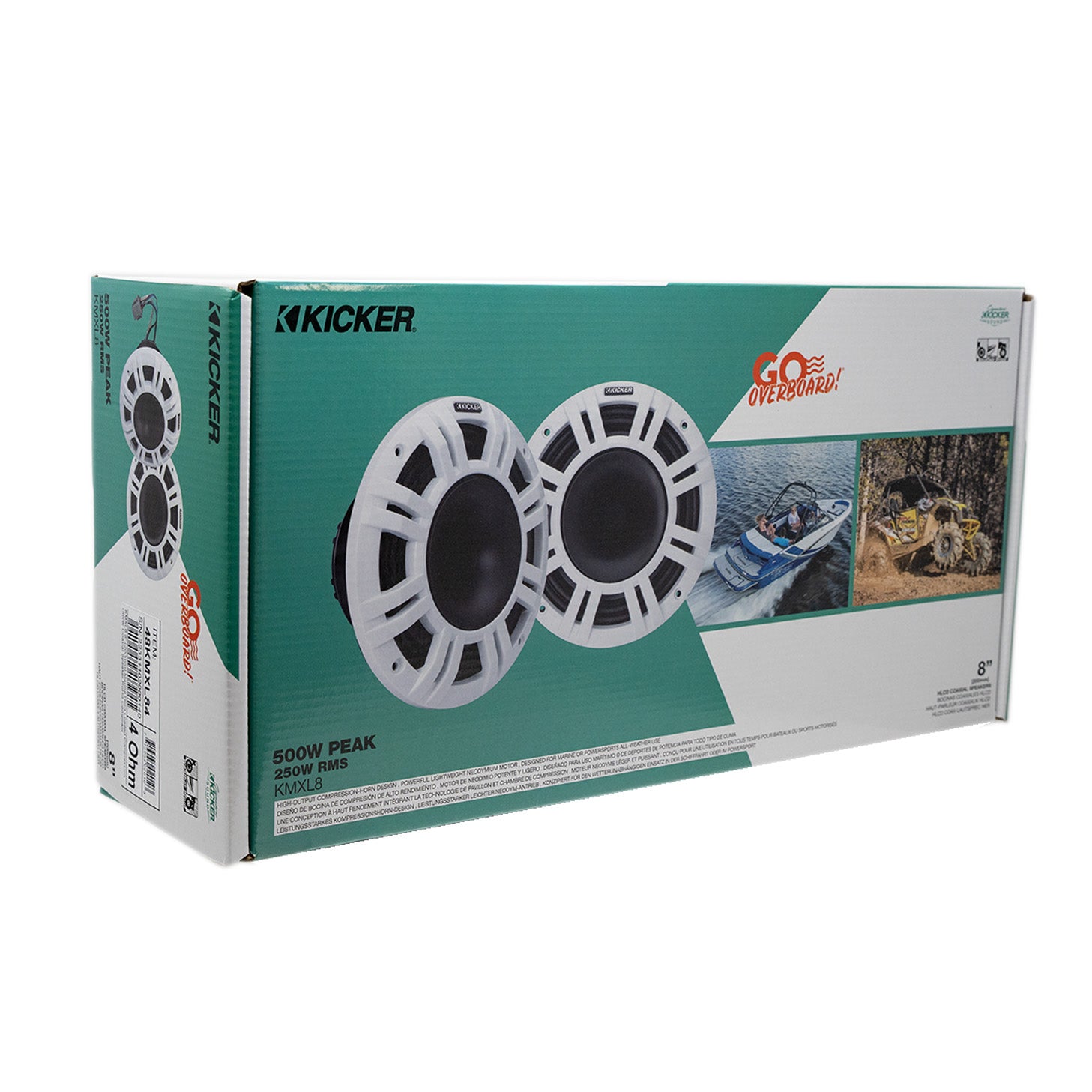 Kicker KMXL84, 8" Marine Horn Loaded Compression Driver Speakers (48KMXL84)