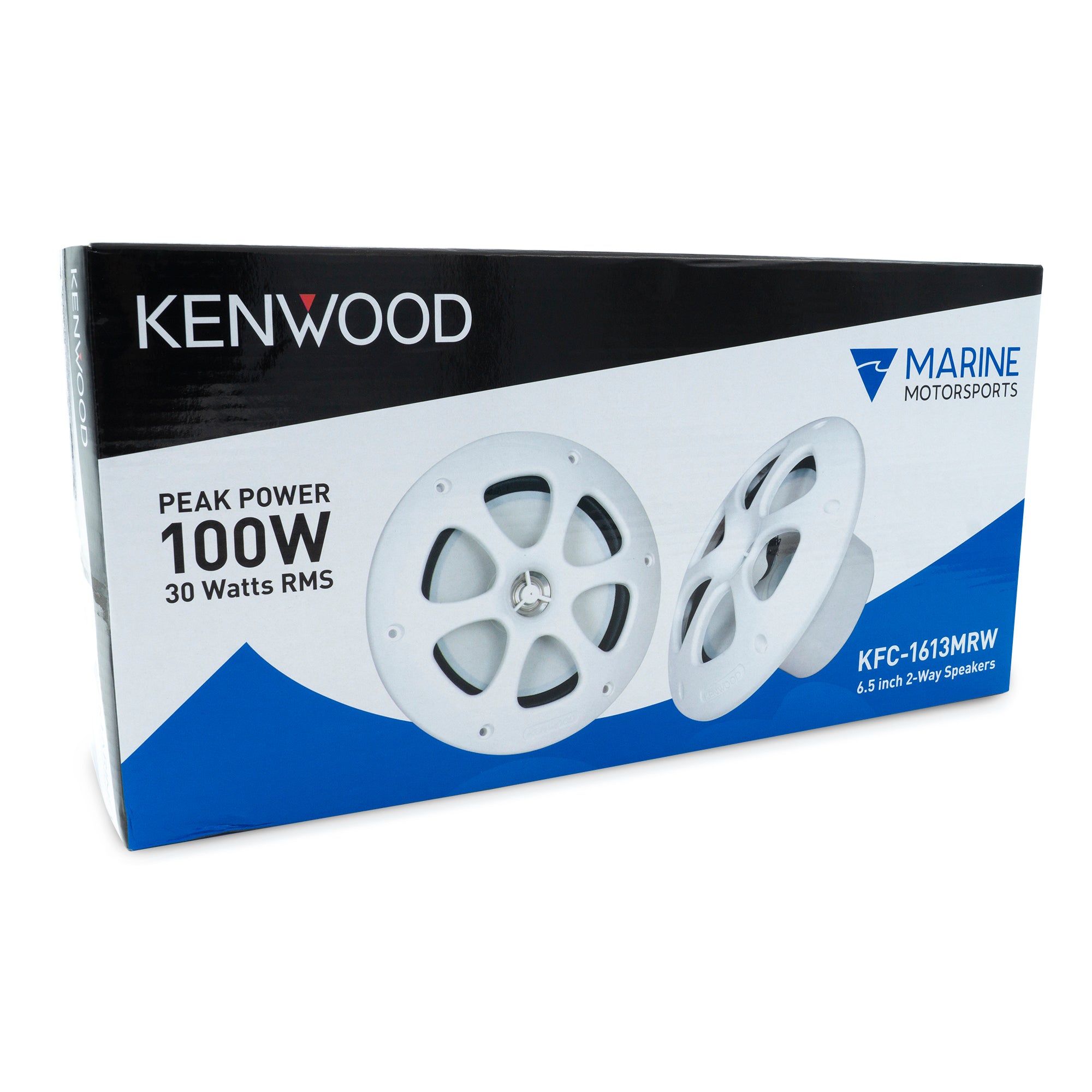 Kenwood KFC-1613MRW, 6.2" 2-Way Marine / Motorsports Speaker - 100W Peak (White)