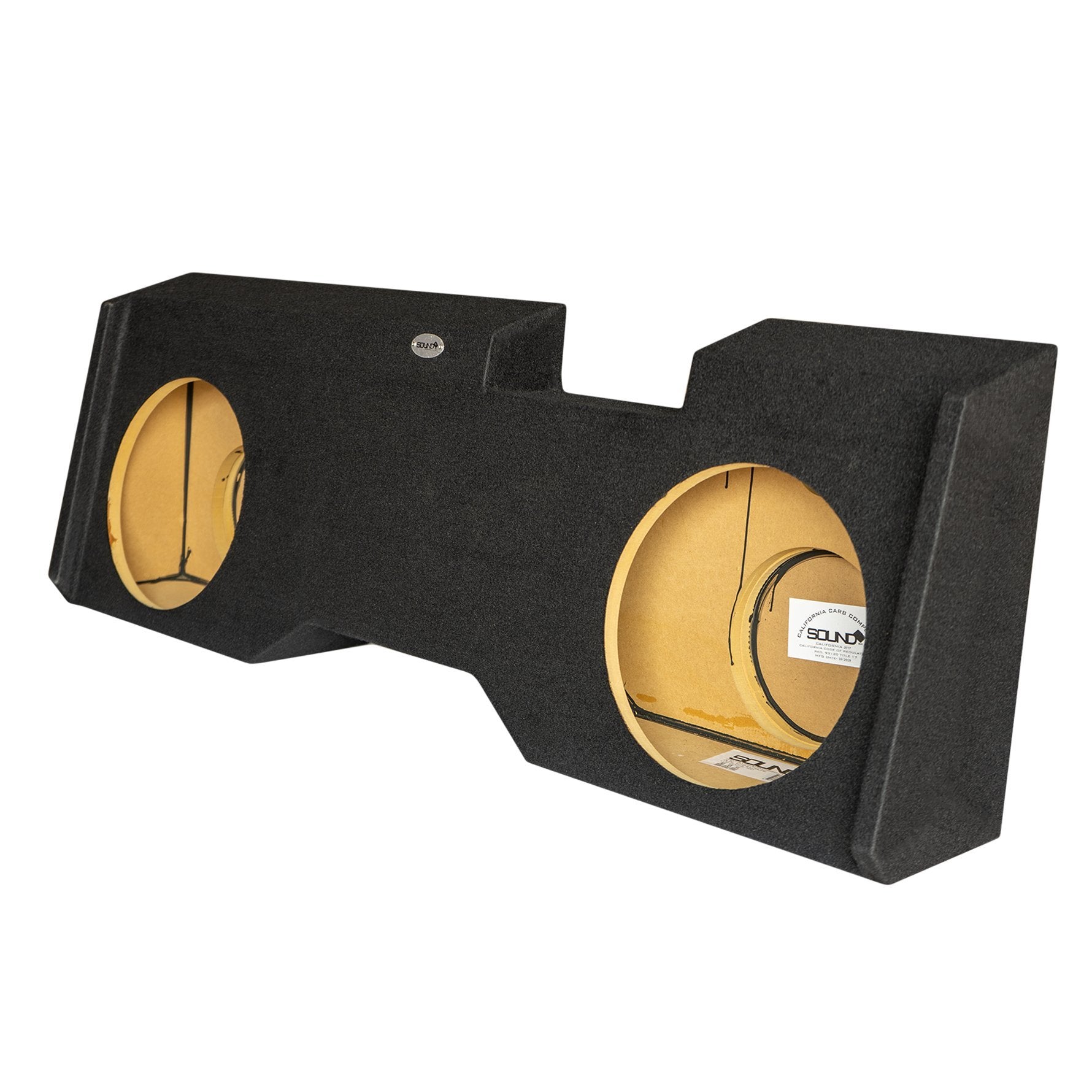 SoundBox Chevy Silverado/ GMC Sierra Crew Cab 2014-2018 Dual 12" Downfire Subwoofer Enclosure