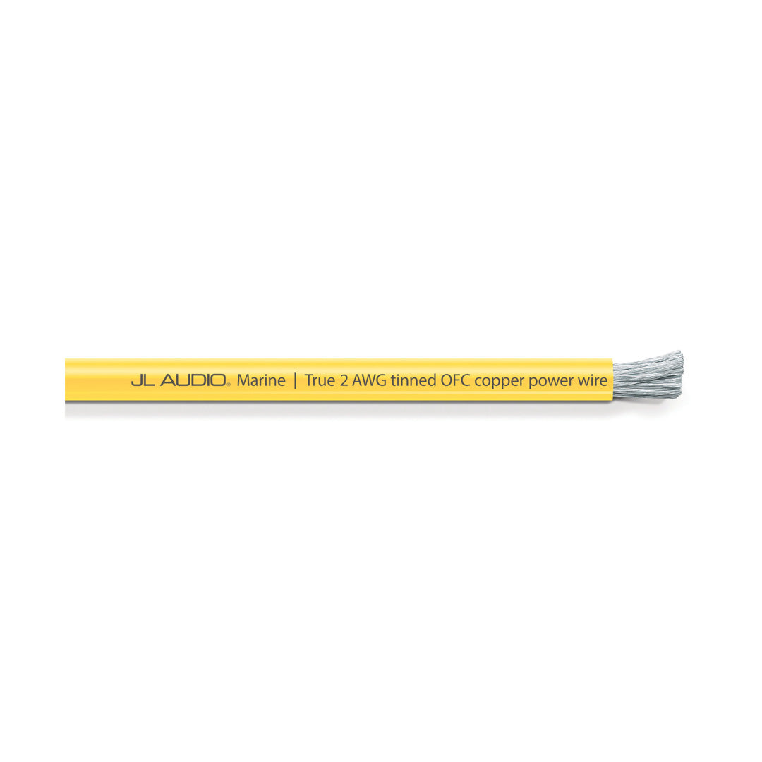 JL Audio XM-YPW2-50, 2 Gauge Yellow Oxygen Free Cooper Marine Power Wire, 50 Feet