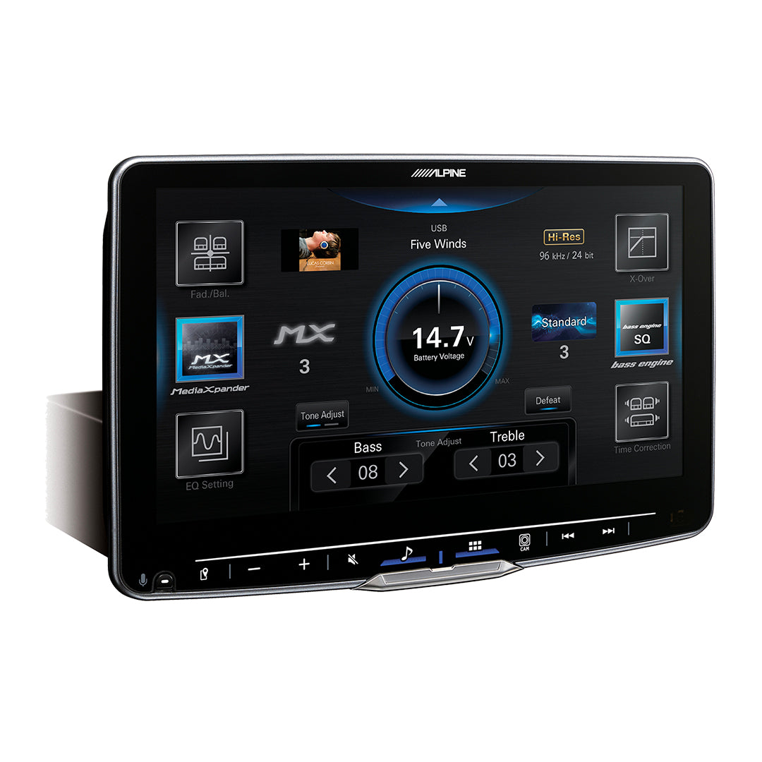 Alpine iLX-F511, Halo 11" Floating Hi-Res Screen Multimedia Receiver w/ Wireless Apple CarPlay and Android Auto