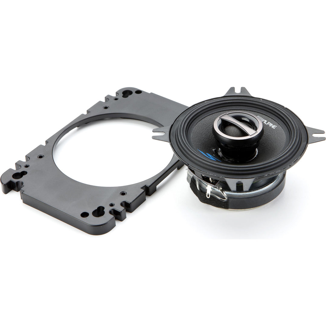 Alpine S-S40, S-Series 4" / 4x6" 2-Way Coaxial Car Speakers, 140W (Pair)