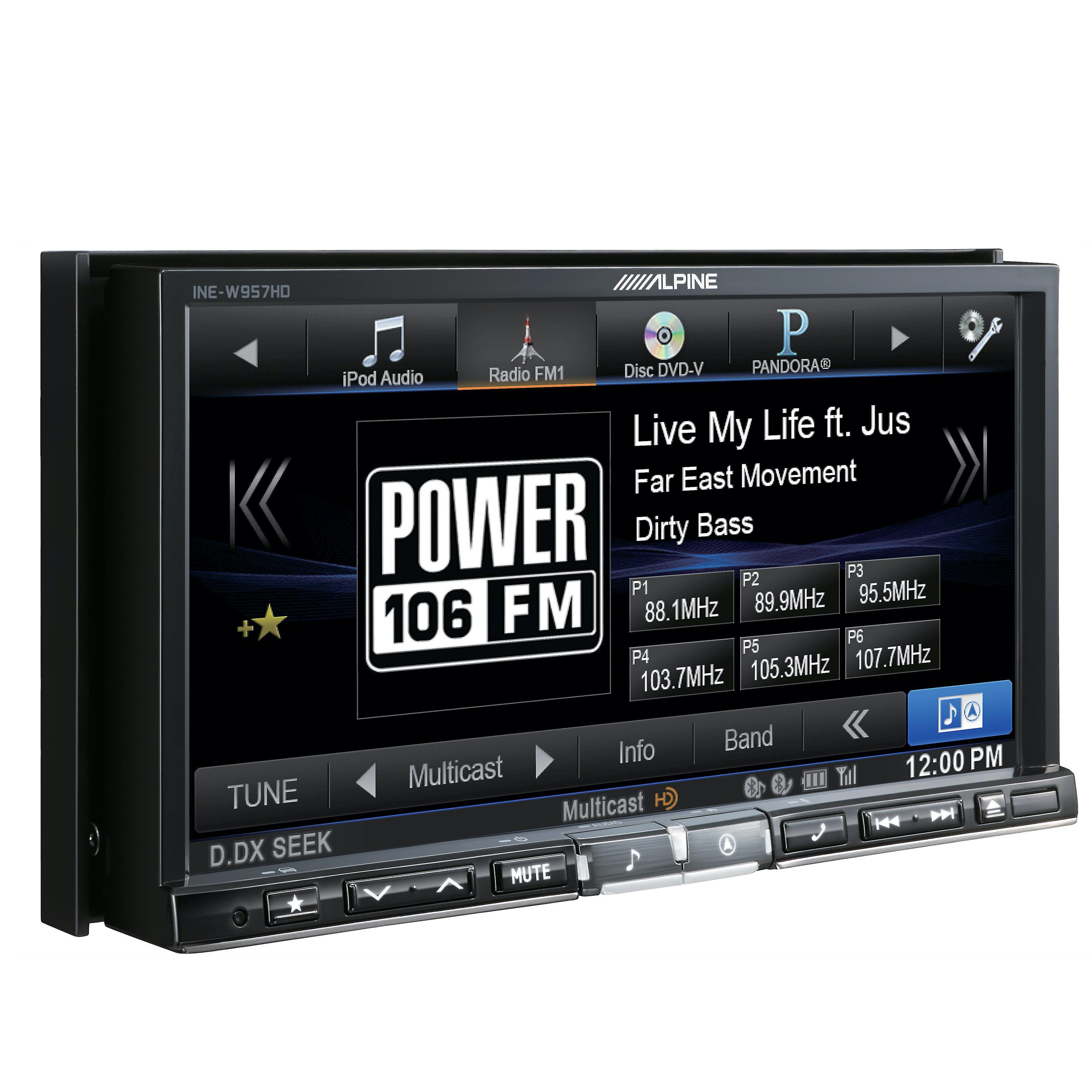 Alpine INE-W957HD, Double-Din Car Multimedia Receiver with 7" Screen and GPS Navigation