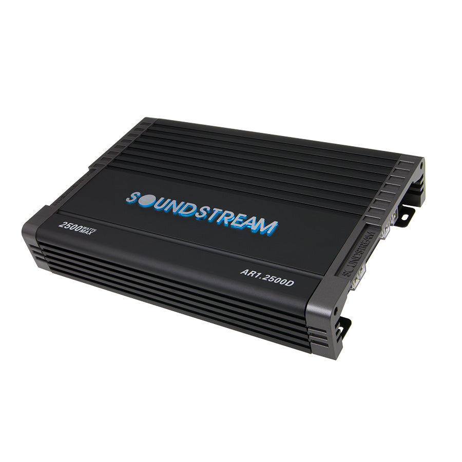 Soundstream AR1.2500D, Arachnid Monoblock Class D Amplifier w/Bass Knob - 2,500W