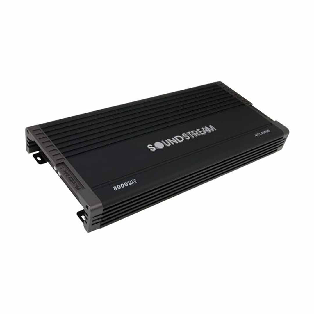 Soundstream AR1.8000D, Arachnid Monoblock Class D Amplifier w/Bass Knob - 8,000W