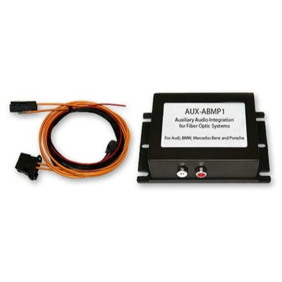 Crux AUX-ABMP1, Auxiliary Audio Input Interface for Fiber Optic Systems - Audi, BMW, Mercedes Benz & Porsche