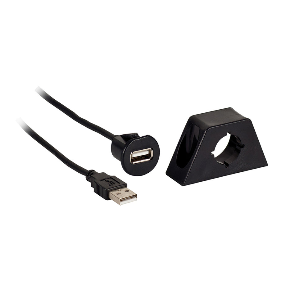 Axxess AX-AX-FMUSBEXTCB, Male USB to Female USB jack with mount