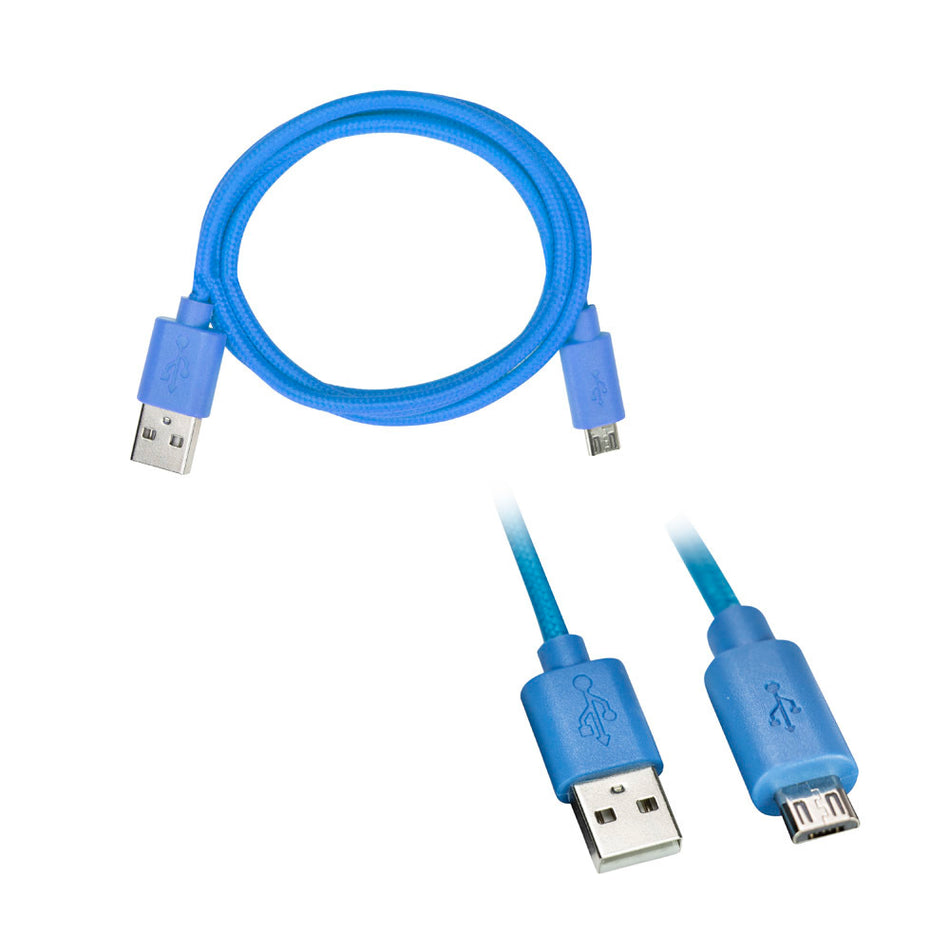 Axxess AX-AX-MICROB-BL, Replacement Micro B Cable - Blue - 3 feet