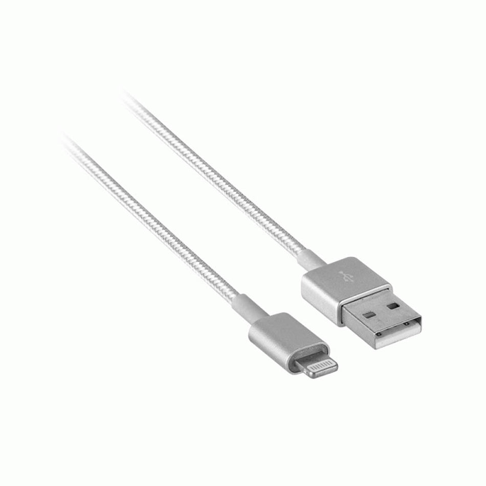 Axxess AX-AXM-I5USBMTS, Silver Metallic Lightning To USB Charging and Data Cable