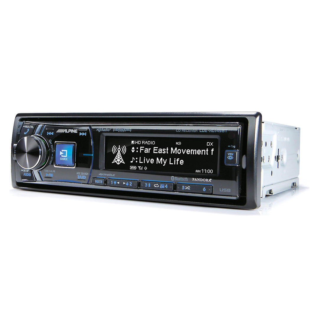 Alpine CDE-HD149BT, Single-DIN CD Car Stereo w/ Bluetooth, USB & Auxiliary Input