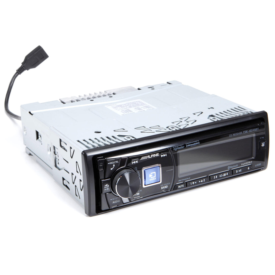 Alpine CDE-HD149BT, Single-DIN CD Car Stereo w/ Bluetooth, USB & Auxiliary Input