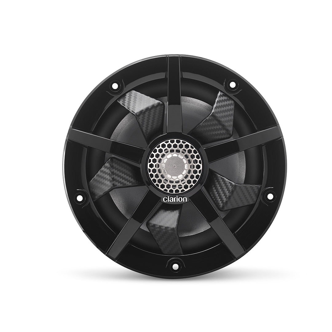 Clarion CM1623RL, 6.5" 2-way Marine Speakers w/ RGB illumination Includes Black & Silver Grilles