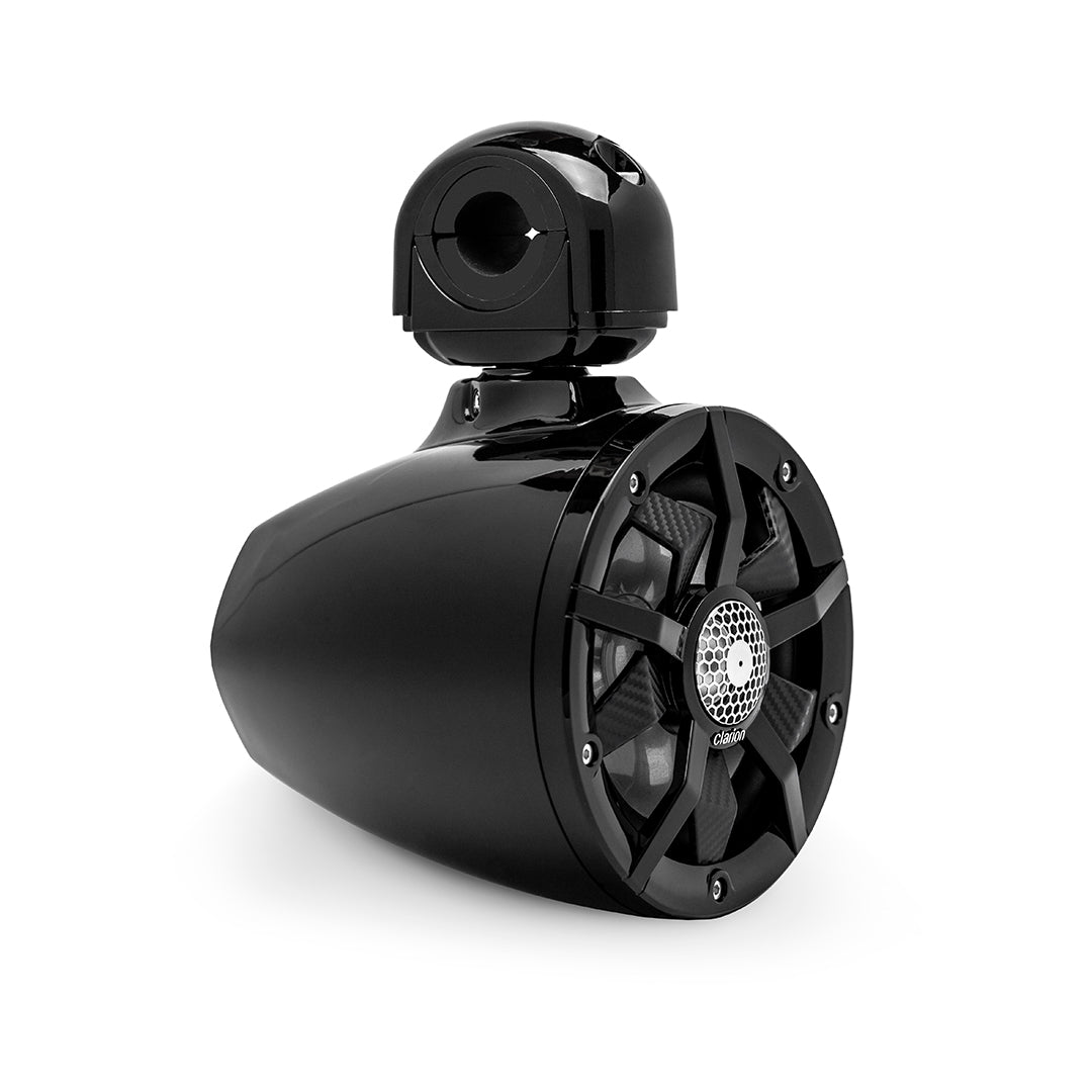 Clarion CM1624TB, 6.5" Black 2-way Marine Tower Speakers w/ RGB illumination