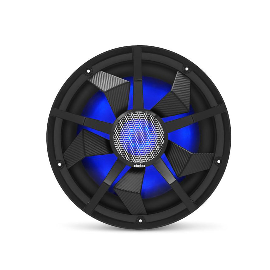 Clarion CM3013WL, 12" DVC 2-Ohm Marine Subwoofer w/ RGB illumination