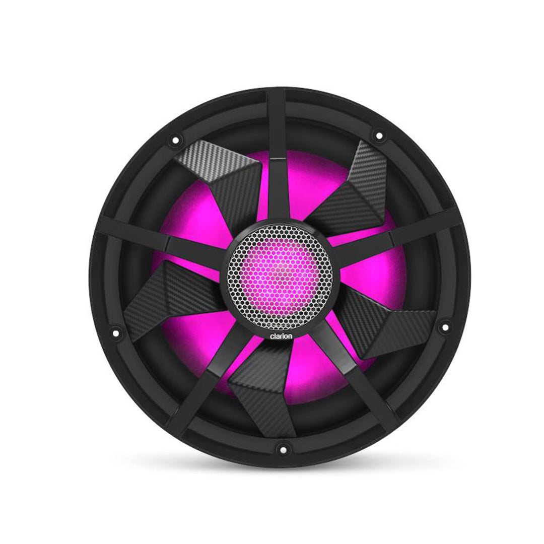 Clarion CM3013WL, 12" DVC 2-Ohm Marine Subwoofer w/ RGB illumination