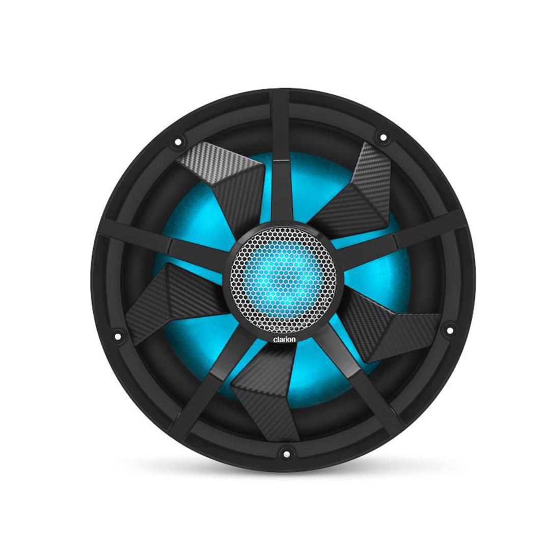 Clarion CM3013WL, 12" DVC 2-Ohm Marine Subwoofer w/ RGB illumination