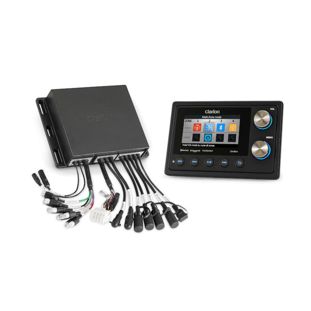 Clarion CMS4, 4-Zone Marine Digital Media Receiver with Watertight Commander