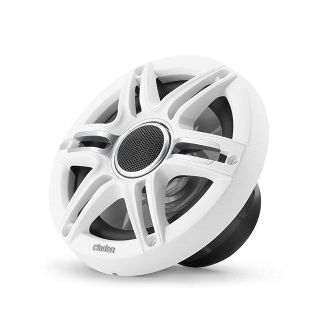 Clarion CMSP-651-SWG, 6.5" 2-way Marine Speakers Includes White & Gunmetal Sport Grilles