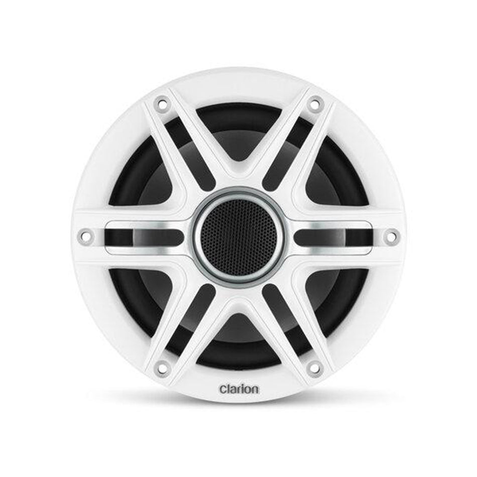 Clarion CMSP-651-SWG, 6.5" 2-way Marine Speakers Includes White & Gunmetal Sport Grilles