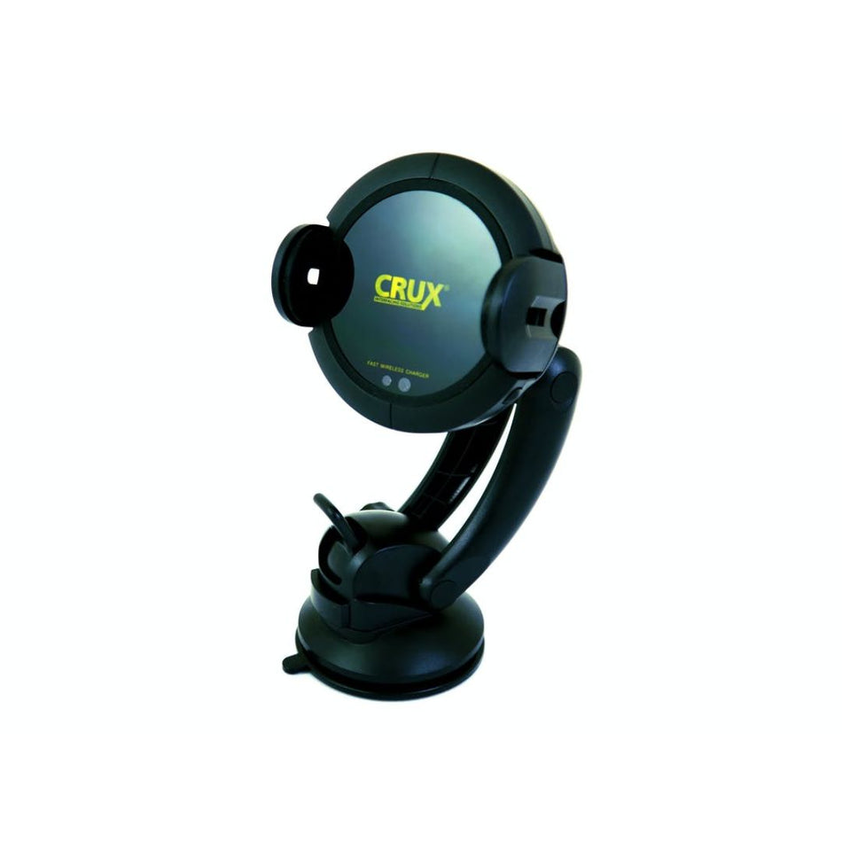 Crux CRISC-010, Motorized Wireless Qi charging with A/C vent or Telescopic Arm Mount - 10 Watts