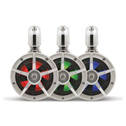 Clarion CM1624TS, 6.5" Silver 2-way Marine Tower Speakers w/ RGB illumination