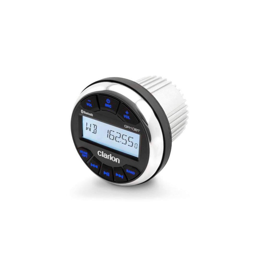 Clarion GR10BT, Marine Gauge Hole USB/MP3/WMA Receiver with built-in Bluetooth