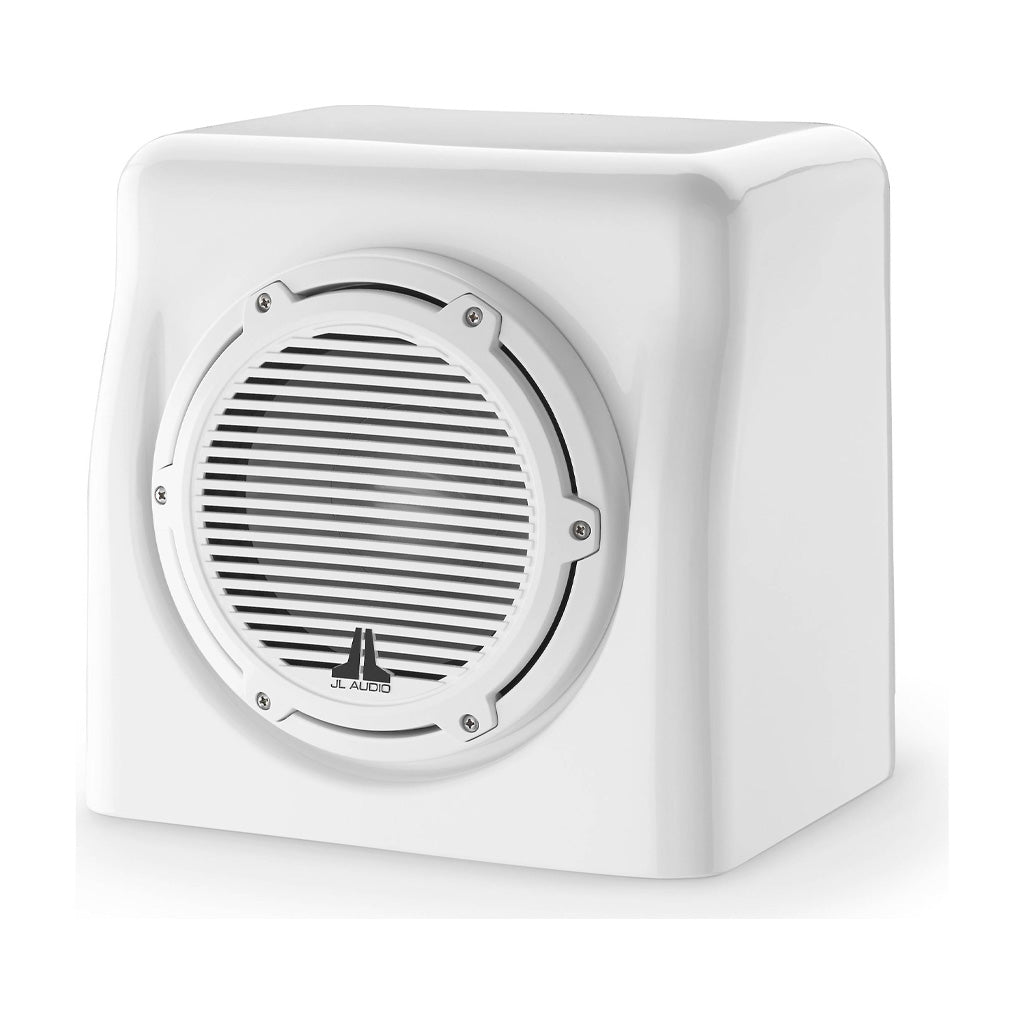 JL Audio FS108-W5-CG-WH, White Loaded Marine W5 8" 4-Ohm Subwoofer, Sealed Fiberglas Enclosure, 200W