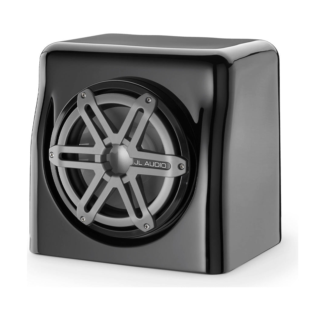 JL Audio FS108-W5-SG-TB, Black Loaded Marine W5 8" 4-Ohm Subwoofer, Sport Grill, Sealed Fiberglass Enclosure, 200W