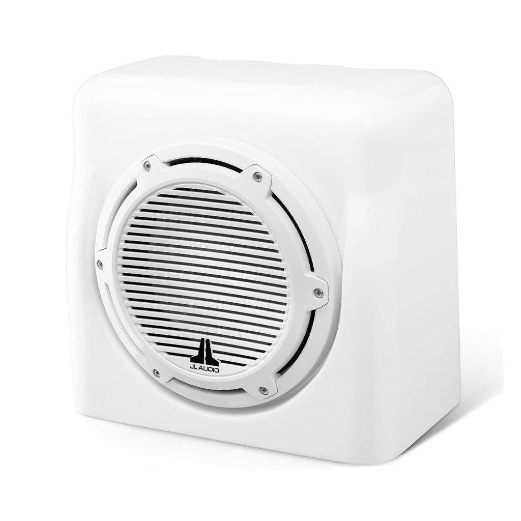 JL Audio FS110-W5-CG-WH, White Loaded Marine W5 10" 4-Ohm Subwoofer, Sealed Fiberglas Enclosure, 250W