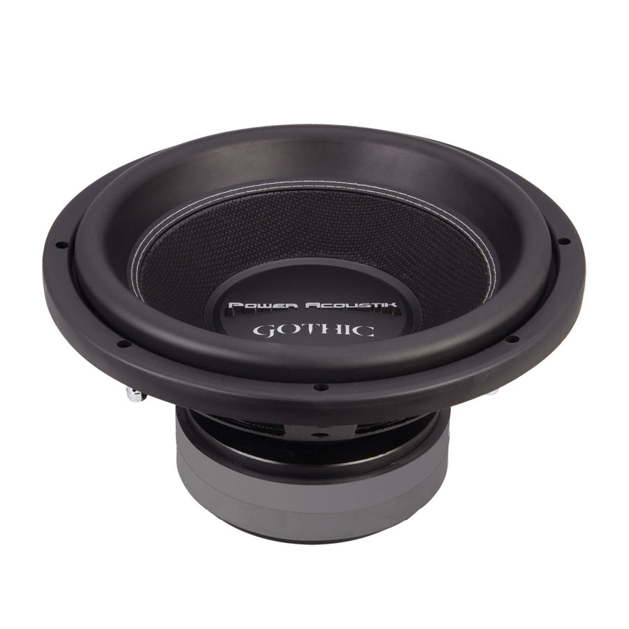 Power Acoustik GW3-12, 12" Dual 2 Ohm Twisted Woven Flax Fiber Cone Subwoofer - 2500W