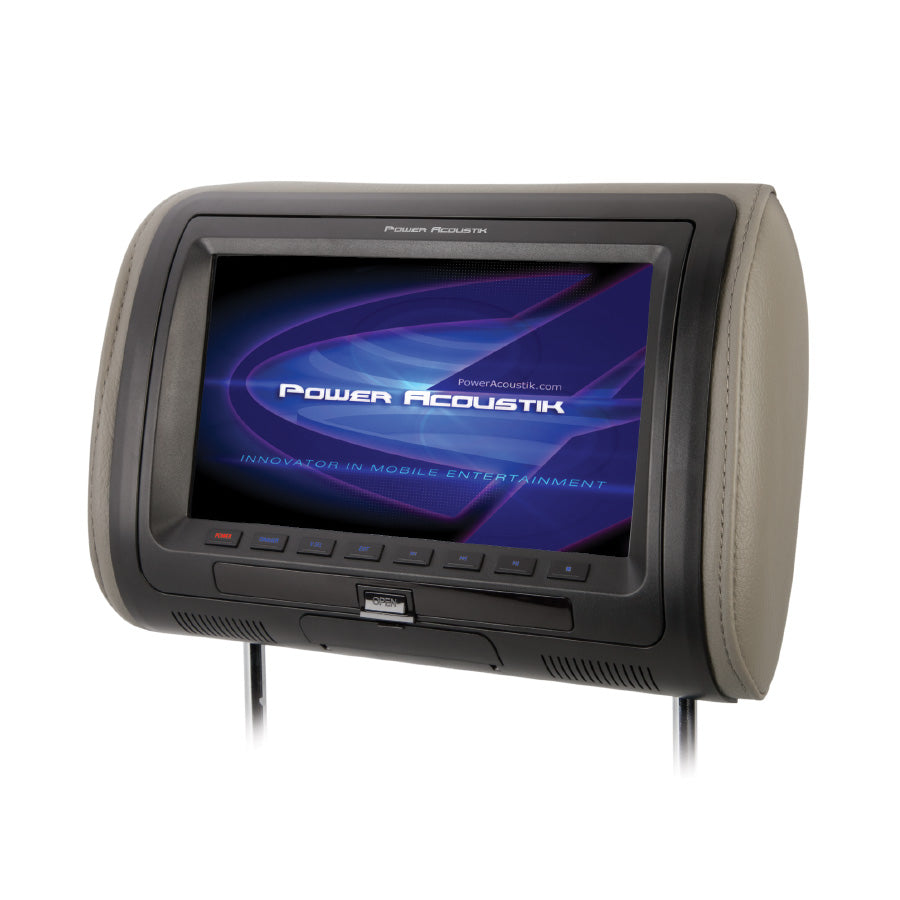 Power Acoustik HDVD-71CC , 7" Universal DVD Headrest w/USB/Aux, 3 Color  Channelangeable