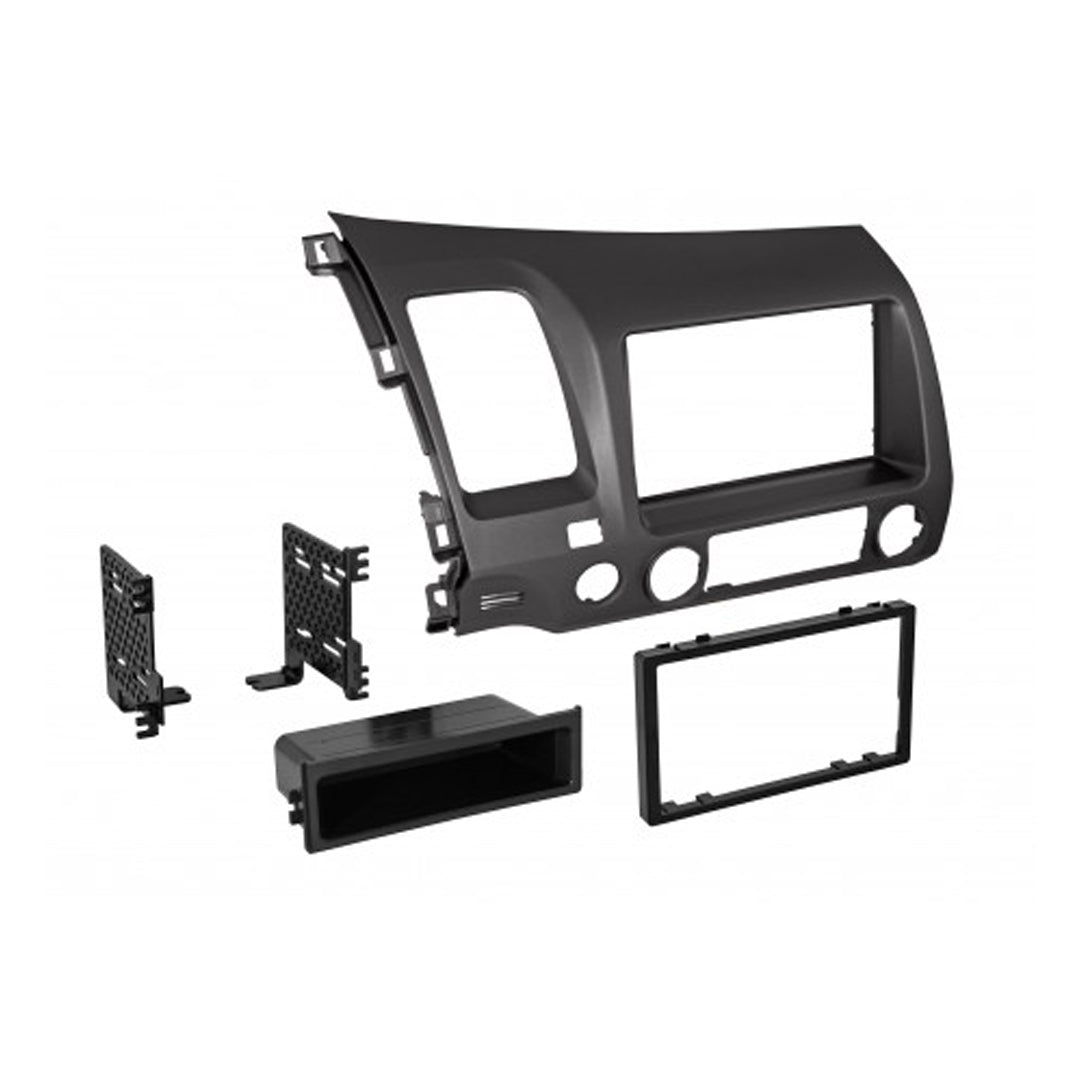 American International HONK838D, 2006-2011 Honda Civic Gun Metallic Single ISO w/ Pocket or Double DIN