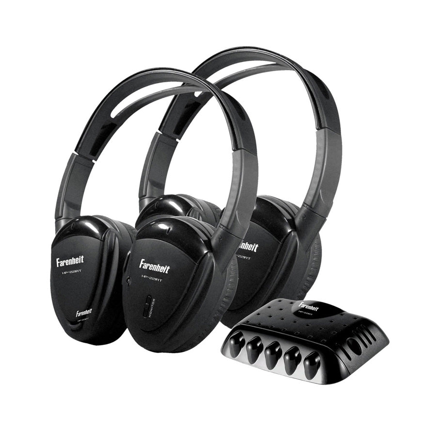 Power Acoustik HP-22IRT, Pair 1 Channel IR Headphones and Transmitter