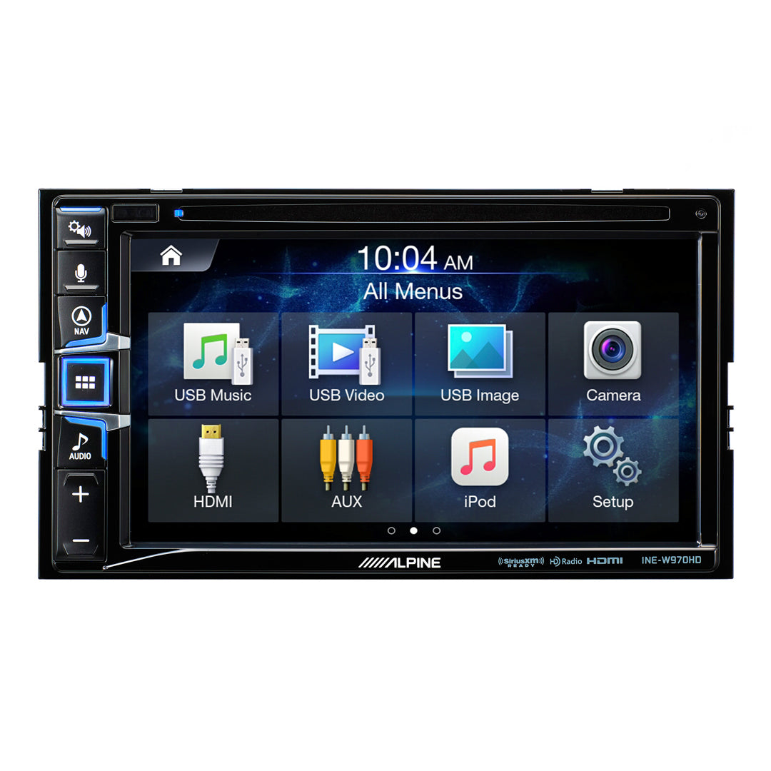 Alpine INE-W970HD, 6.5" Double Din Navigation CD/DVD Receiver w/CarPlay and Android Auto